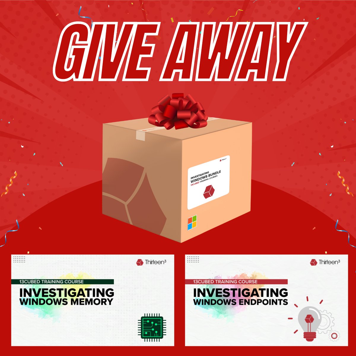 DfirDiva's tweet image. 🎁 GIVEAWAY! 🎁
I partnered with @13CubedDFIR for a giveaway of his Investigating Windows Bundle!
This bundle includes 365-day access to the Investigating Windows Endpoints & Investigating Windows Memory courses. It also includes a certification attempt for each!
To Enter:…