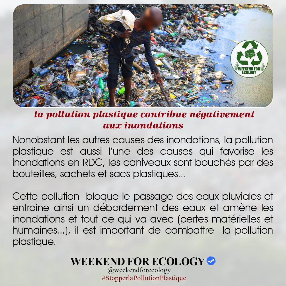 weekendforecolo's tweet photo. La pollution plastique est une bombe à retardement pour la RD-Congo et qui doit être stoppée... https://t.co/BVfNkySEZw