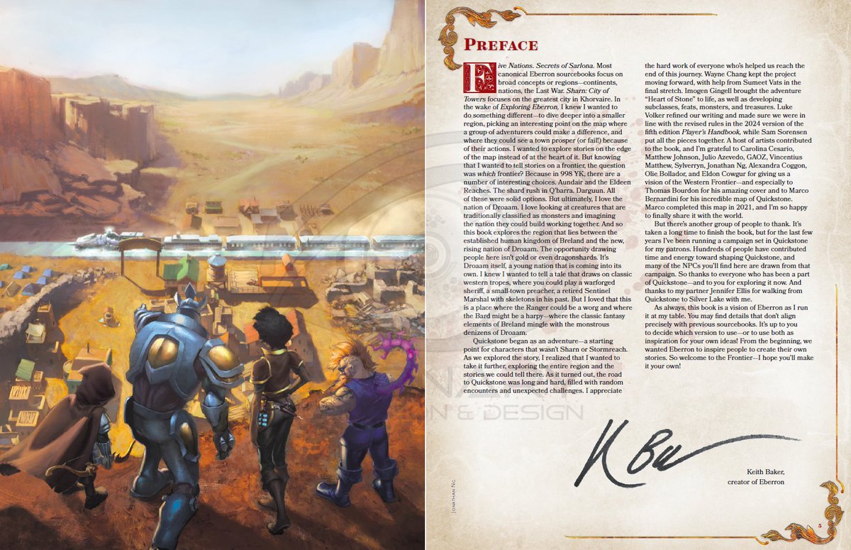 visionarypnd's tweet photo. The lightning rail arrives... tomorrow we launch Frontiers of #Eberron: #Quickstone by @HellcowKeith and @ilgingell. See you at https://t.co/t65Ikc3orI.
Art by Jonathan Ng. https://t.co/e3MEp4nGkj