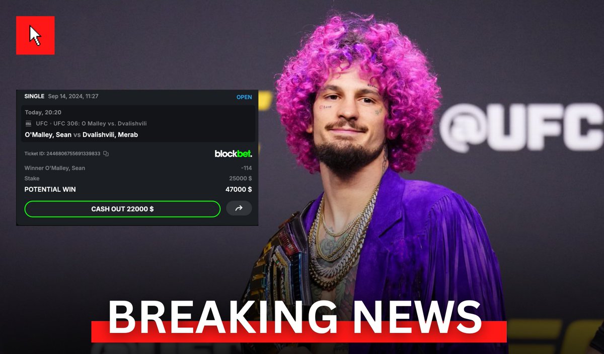 BREAKING: <a href="/SolJakey/">Jakey</a> PLACES A $25,000 BET ON <a href="/SugaSeanMMA/">Sean O'Malley</a> FOR UFC 306 VIA <a href="/BlockBetGG/">BLOCKBET 🔋</a>