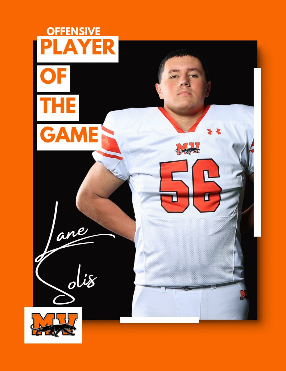 💥Offensive Player of the Game vs Boerne💥
C/O 2026 Offensive Guard 
Lane Solis
#PantherTOUGH
