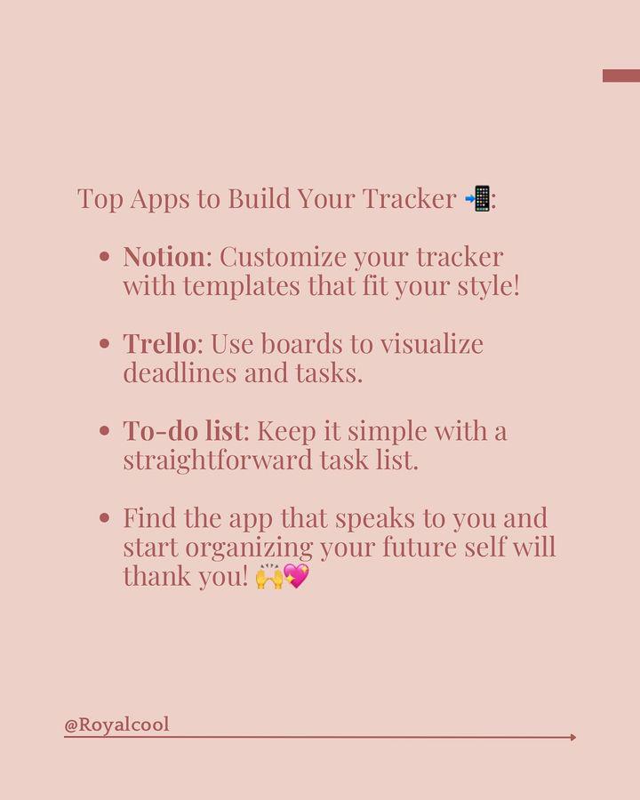 Royalcoool's tweet image. An assignment tracker could be your secret weapon!
By staying on top of your coursework, you can manage deadlines, reduce stress and boost your productivity.
Ready to transform your study routine?
Hit the link in my bio
#studyplanner #Assignmenttracker #notiontemplate