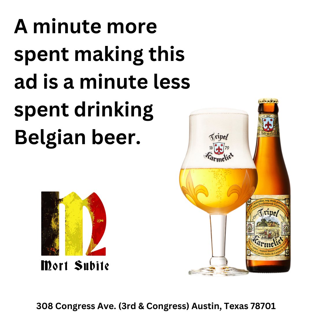 Less is more. #TripelKarmeliet