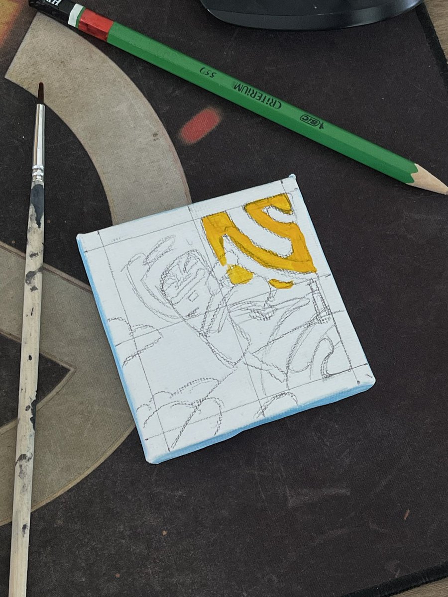 TemoanaART's tweet image. La mini peinture pour un de mes holder du #SecretShop avance petit à petit 🖌️😅