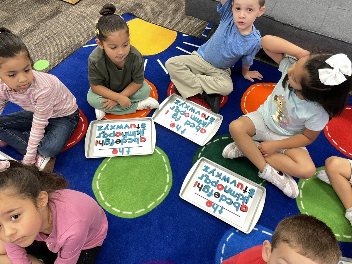 Practicing using our UFLI magnetic boards to make sight words &amp; cvc words. They love using magnets! <a href="/HumbleISD_HE/">Humble Elementary</a> <a href="/ajmteach/">Amy Mitchell</a>