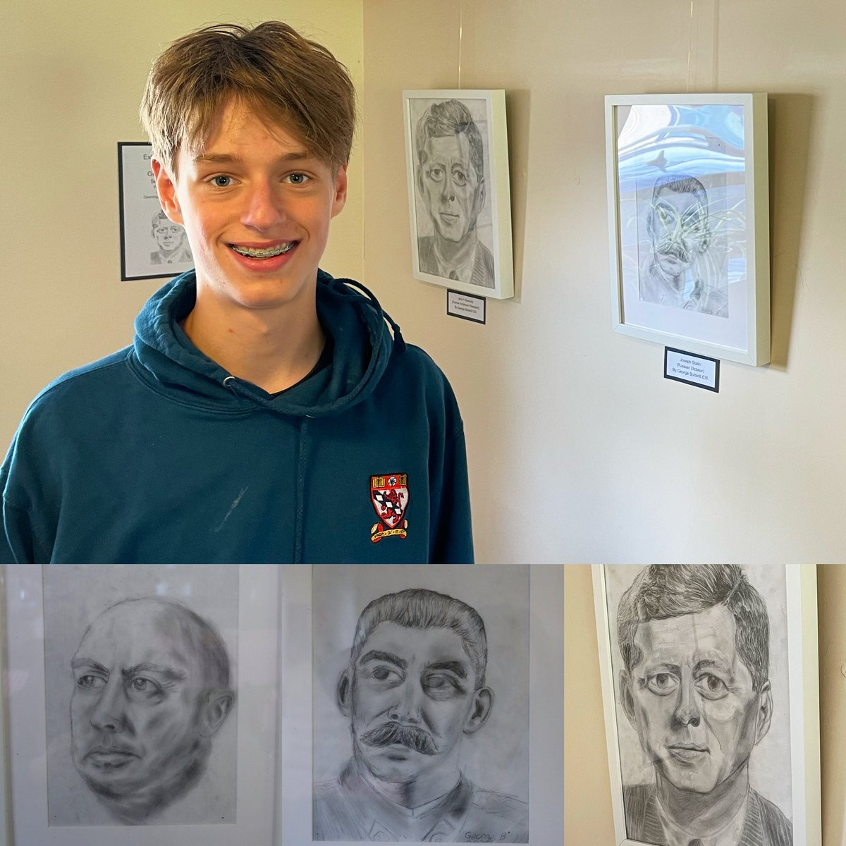 Pipers’ Coffee Shop Art Exhibition 🎨☕ 

George (S3) has just launched his exhibition of portrait sketches for the month of September ✍️🖼️

Our school coffee shop Pipers’ is open 2-4.30pm every Friday so be sure to pop in and see George’s work.
