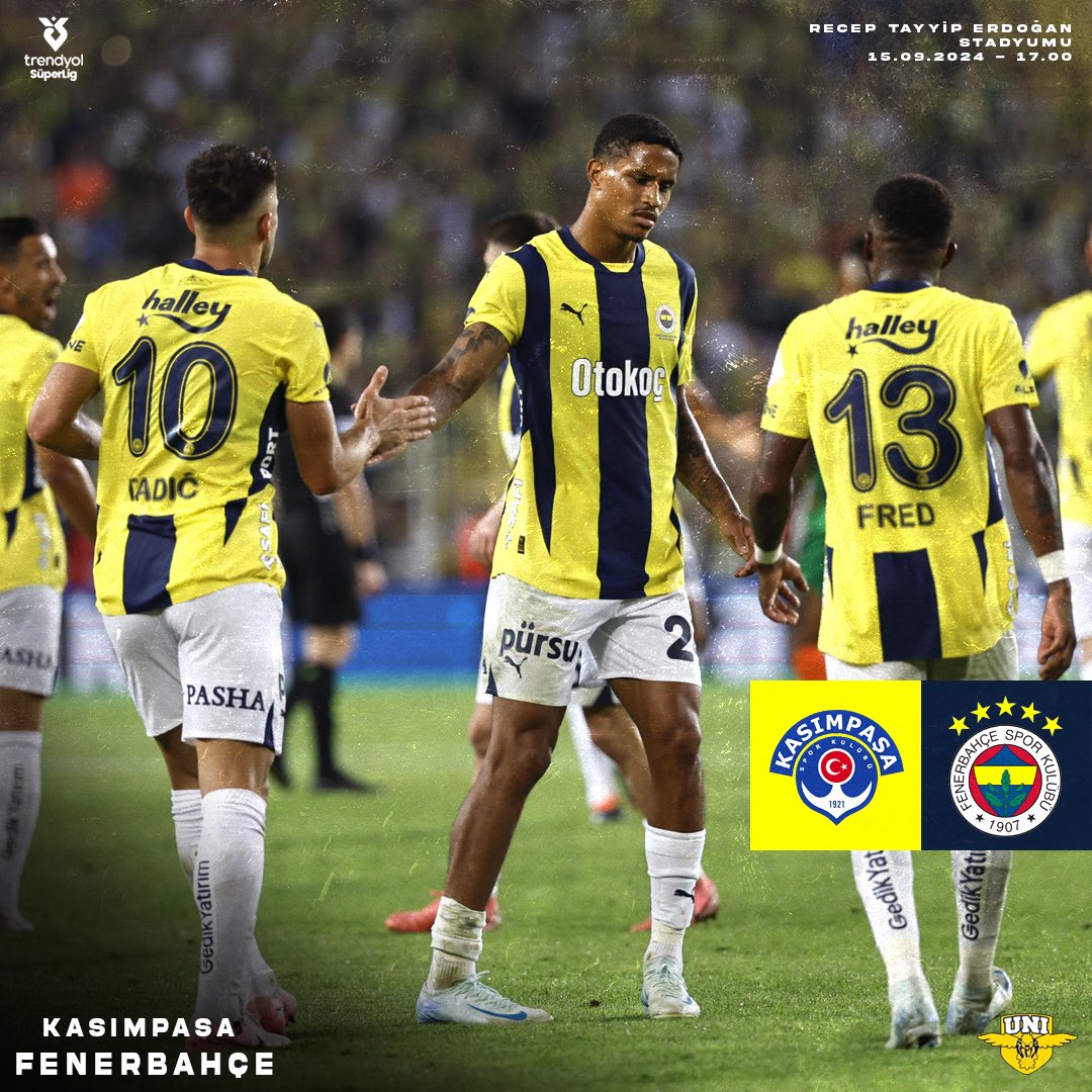 unigfborg's tweet photo. 🔥 #FenerinMaçıVar
🏆 Trendyol Süper Lig 5. Hafta
🆚 Kasımpaşa
🕖 17.00
📍 Recep Tayyip Erdoğan Stadyumu
📲 #KASvFB https://t.co/JMNm88KcfL