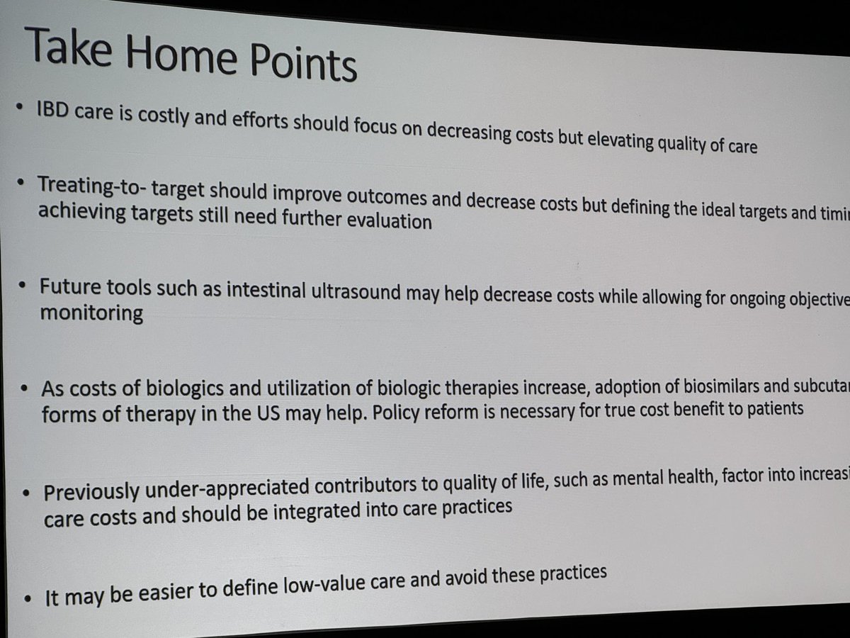 EdwardLoftus2's tweet image. Dr Sauk: cost-conscious care in #IBD ! Summary slide! #Scripps #UCSD Stop doing low value care