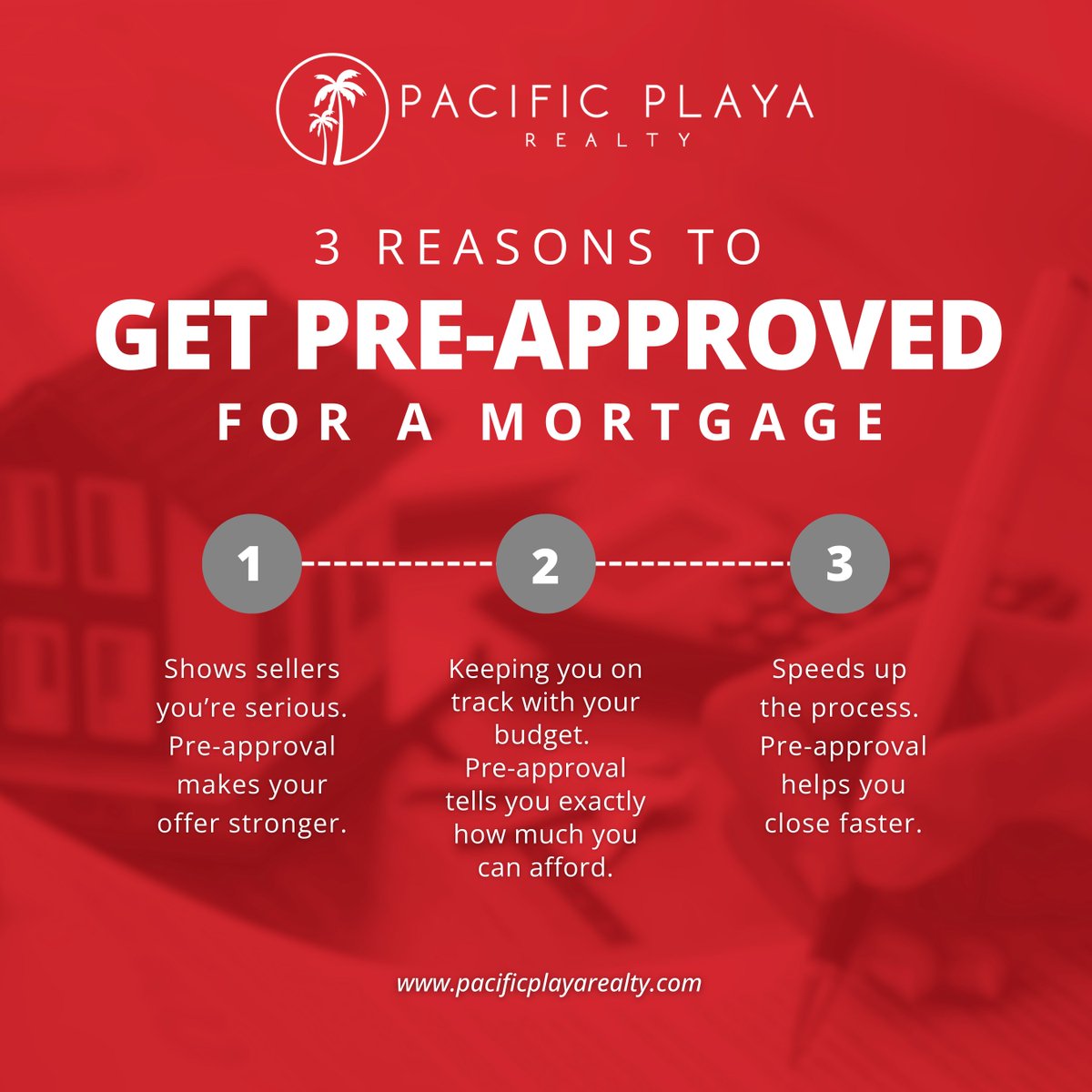 Pacific_Playa's tweet image. Getting pre-approved for a mortgage is your first step to success! Learn how this simple move can give you an edge in today’s competitive market. 💲📊

#MortgageTips #PreApprovalProcess #HomeBuyersJourney #losangeles #pacificplaya #blackowned #realestate #homebuying #homeselling