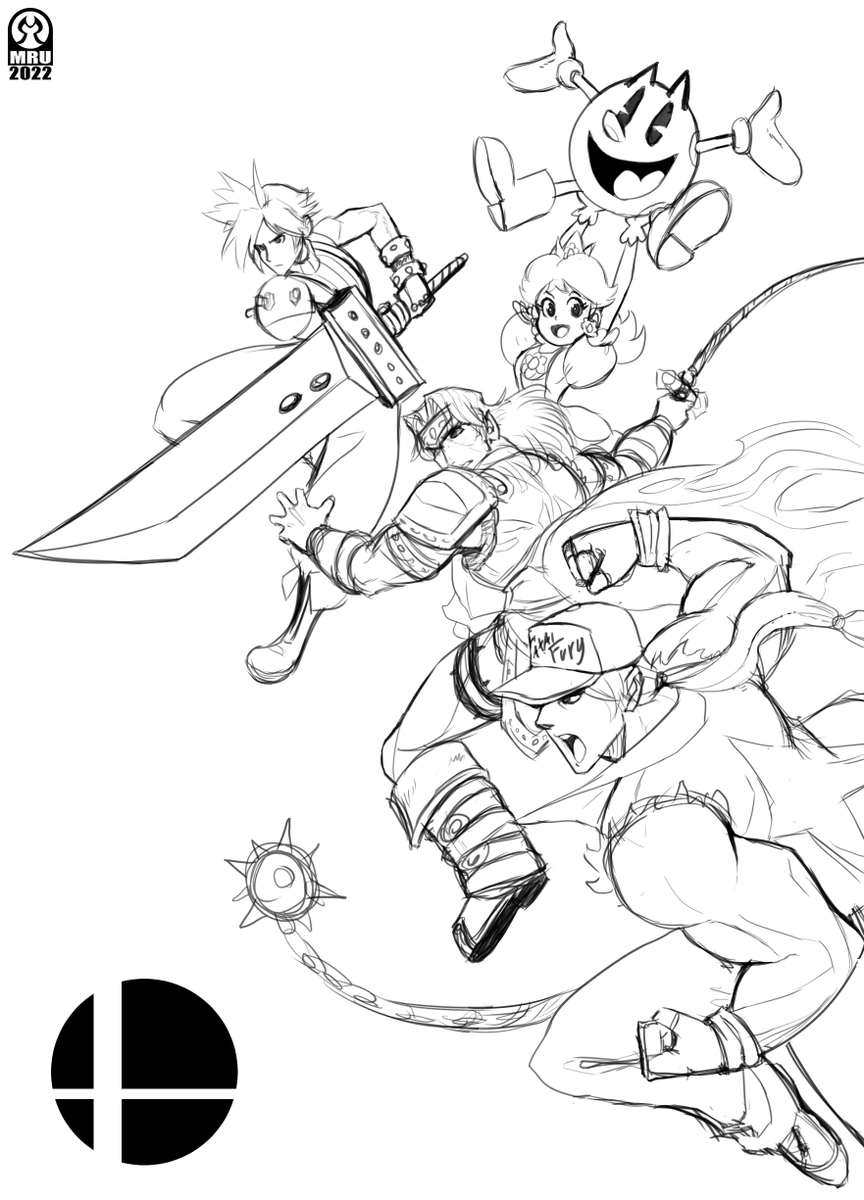 Firiun's tweet photo. This is a WIP poster I made back in January of 2022. I never got around to finishing it. These are my Smash Ultimate mains. Felt like sharing this because I found it a bit curious how they've been relevant over the past year or so, more or less... https://t.co/SnCH3eXfUx