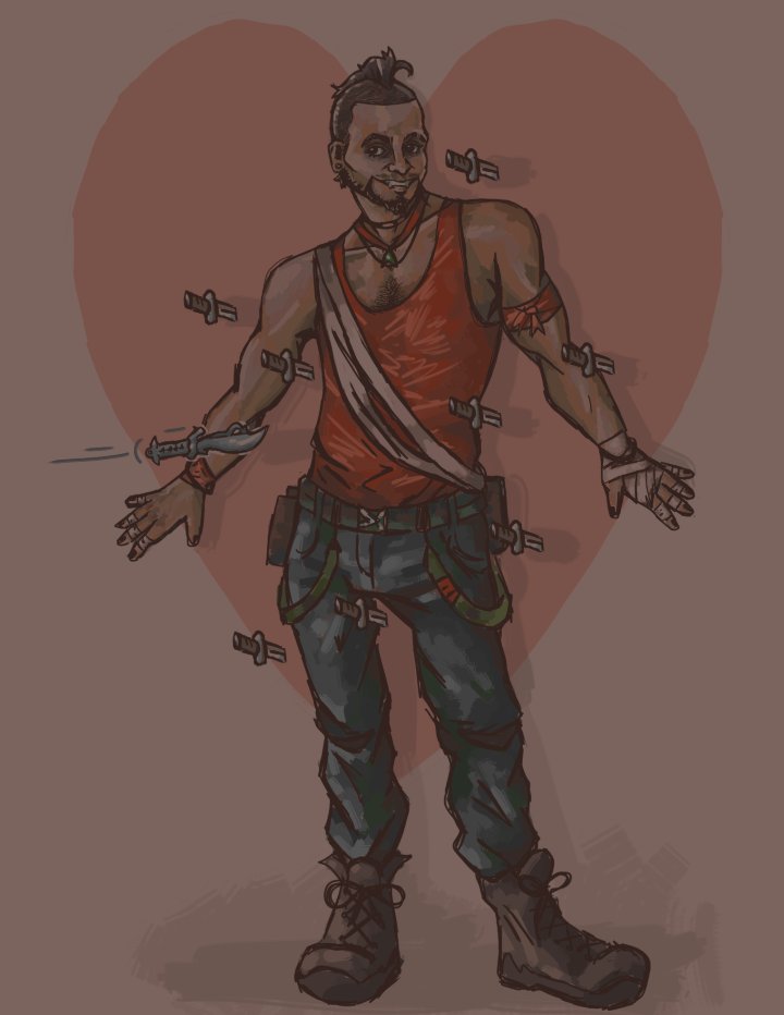 thatcjacket's tweet image. genuinely obsessed with drawing him vaas my beloved