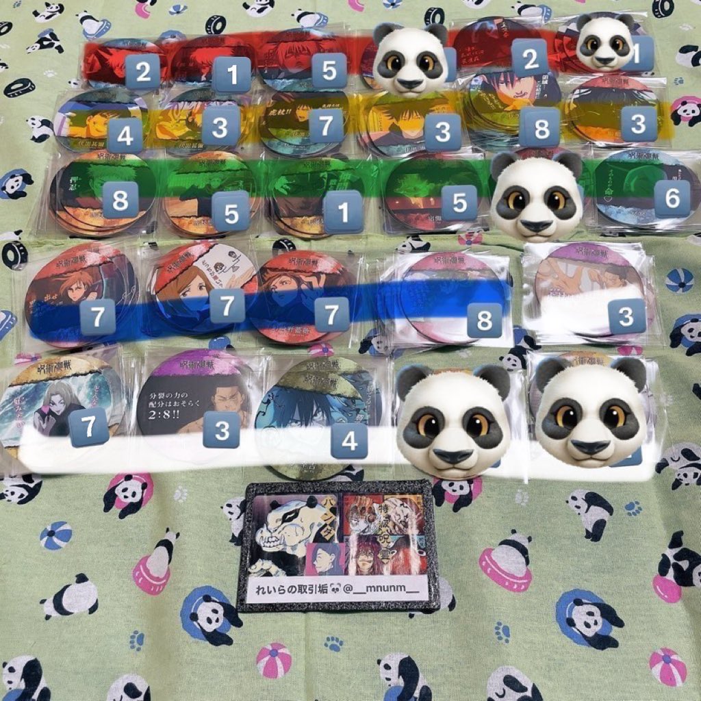 __mnunm__'s tweet photo. 【交換】呪術廻戦 コースターコレクション

求:画像3
譲:画像1,2

赤→白(なくなり次第青)から同数以上
黄色→ 白(なくなり次第青)から同数優先
緑,青,白→単体可
狗巻(友人分)含む交換優先

郵送or都内手渡し
初回はプロフプロカ固ツイ必読
お気軽にお声掛け下さい。 https://t.co/ZKMbTt6rgf