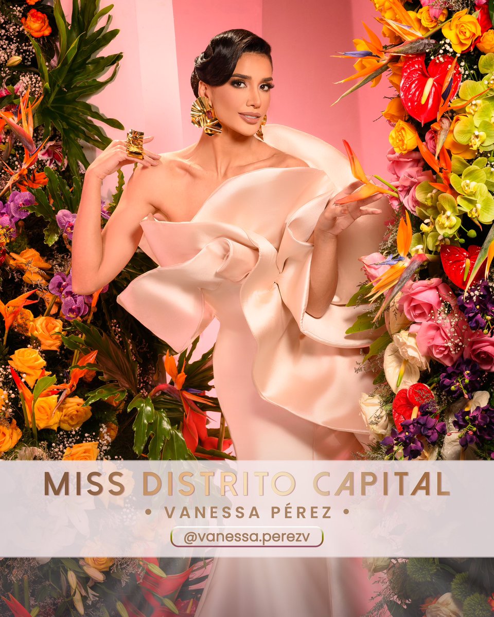 MissVzla's tweet photo. La riqueza natural de Venezuela florece con la elegancia de Vanessa Pérez, nuestra #MissDistritoCapital 🌿✨ ¡Belleza, paraíso exótico y vida silvestre unidos en la #TemporadaMissVenezuela2024! 👑🌸 https://t.co/DL2sJWepc3