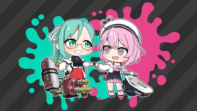 グータッチ本日9月15日(日)19時よりスプラコラボ!バイトやるっぽい楽しみ～～～!!!#すずあーと#まじぱねぱれっと 