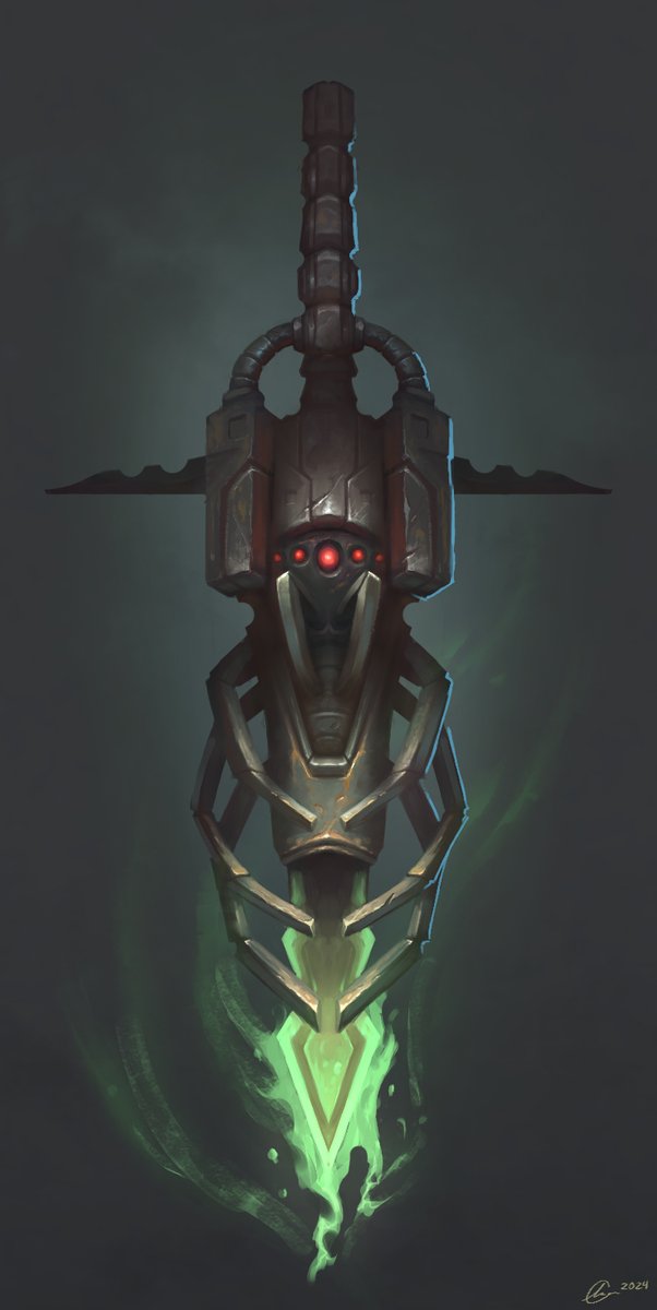 ItsAlexCreamer's tweet image. Mech sword 🤖
#swordtember2024 
#swordtember