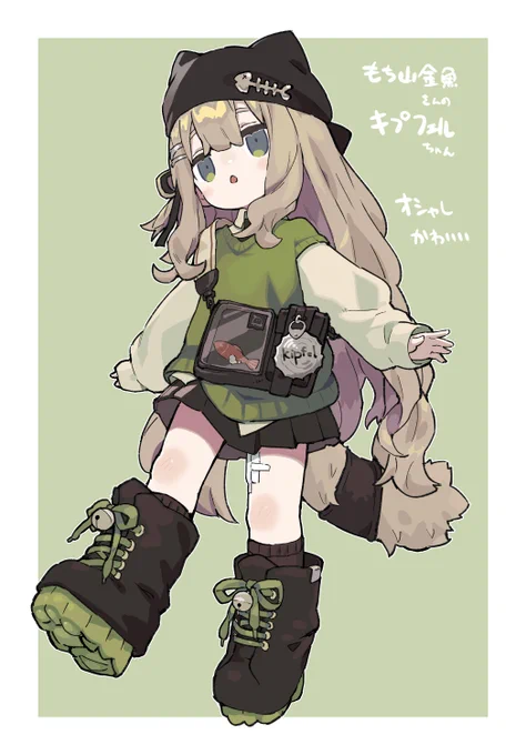 VRCでまたアバターちゃんを模写ってた。もち山金魚さんのキプフェルちゃん。どこから見ても可愛いのが本当にすごい。