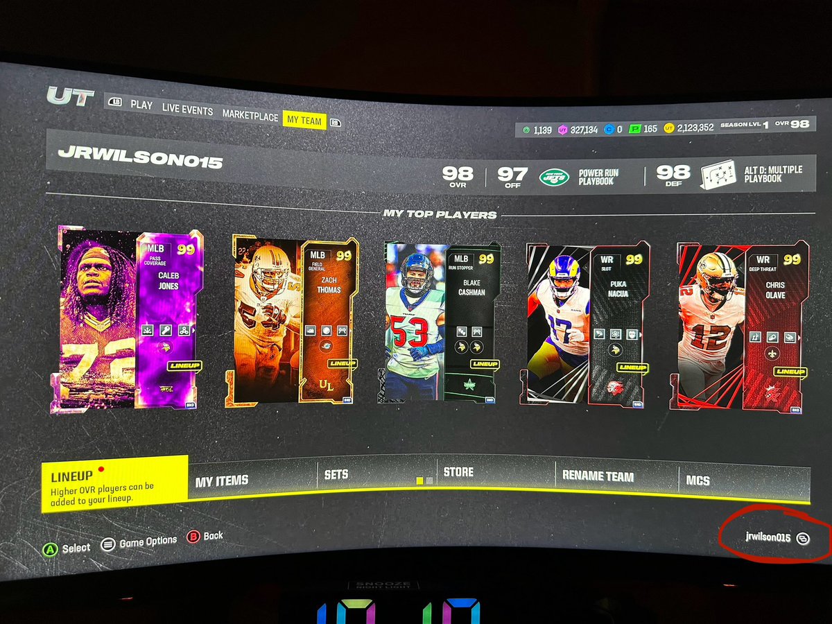 jrwilson015's tweet photo. @MaddenNFLDirect I still have yet to receive any of my madden 25 rookie premiere cards. As you can see I’ve completed all the sets as well as bought bundles with my own money to get the team chem tokens. Please help, I’ve made multiple requests and still no one has reached out. https://t.co/PAH1U20Rse