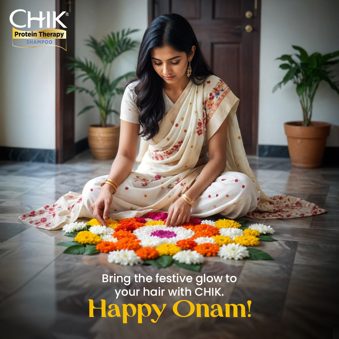 chikbyck's tweet image. May this festive day bring you abundance and beauty, both inside and out. 
CHIK wishes you a very Happy Onam!

#ChikIndia #ProteinSolutions #StrongHair #Haircare #HappyOnam #Onam2024 #OnamCelebration