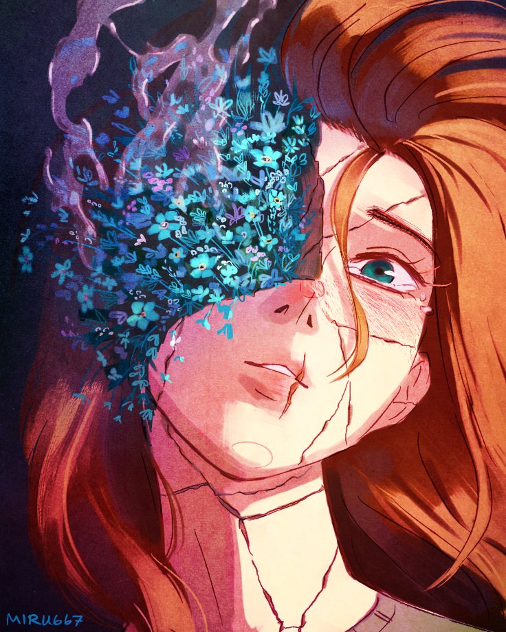 MIRU667's tweet image. (tw trypophobia) Headshot 💥💐💦 
My gurl is made of flowers and tears so this was perfect for her...