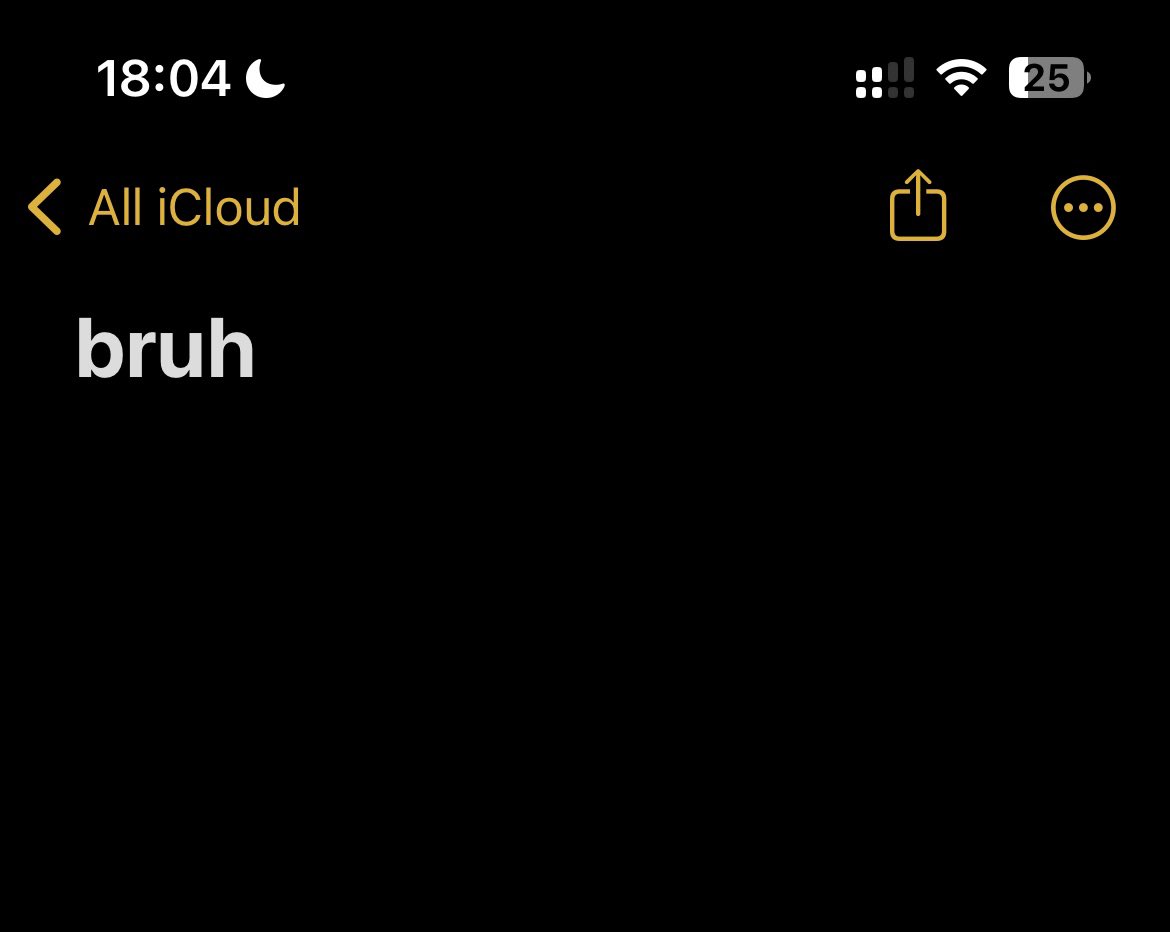 found a note in my phone that just says bruh