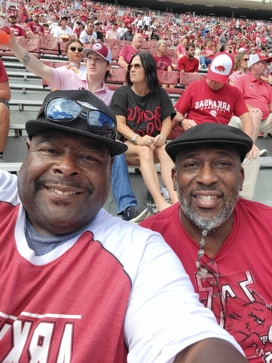 At <a href="/RazorbackFB/">Arkansas Razorback Football</a> at Razorback stadium with my Guys <a href="/Coachschieb/">CoachMichaelSchieber</a> and <a href="/GregGTThomas08/">Gregory Thomas</a>