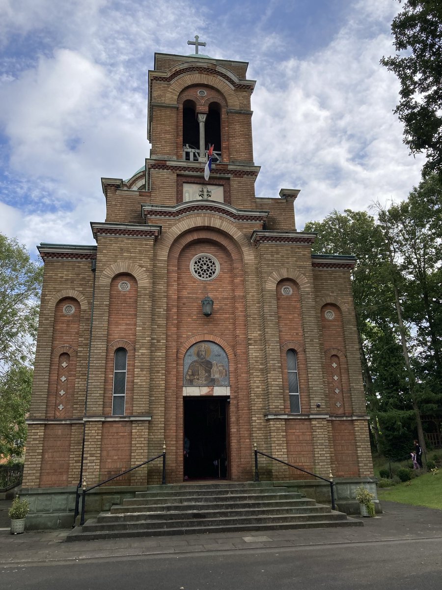 #BlackLamb24  Today was Open Heritage Day here in UK, visited Serb Church of St Lazar. Created by Serbs exiled in UK after WW2, on land at Cadbury village of Bournville, Birmingham. Cadburys had links with Serbia following WW1. Extraordinary rich decoration icons and frescos.