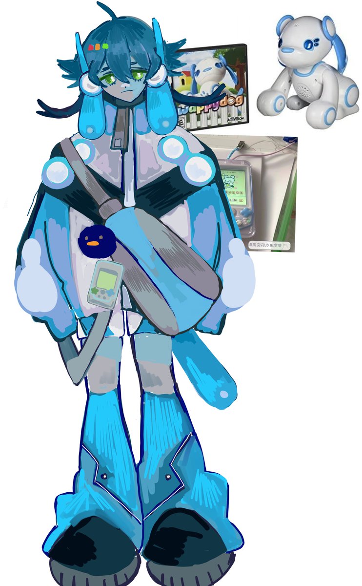 Lunarbunnieee's tweet photo. doing silly oc designs based on stuff that I wanted as a kid

the robot dog 

#adoptable #oc #artmoots #tenshikawaii #designoc https://t.co/p3DrpWWWHq