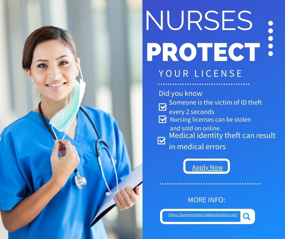 baxterprofserv's tweet image. Join us at Nurses Protect Your License! Identity theft is at an all time high. Your nursing license can be stolen and used fraudulently. Find out how to protect your license. #nurses #identitytheft #licenseprotection #webinarttps://wix.to/LkIbMlK
#rsvpnow #savethedate