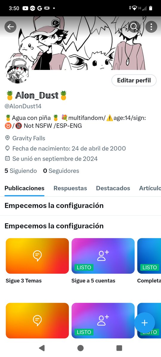 Para los que quieren seguirme (otra vez) acá está la cuenta nueva