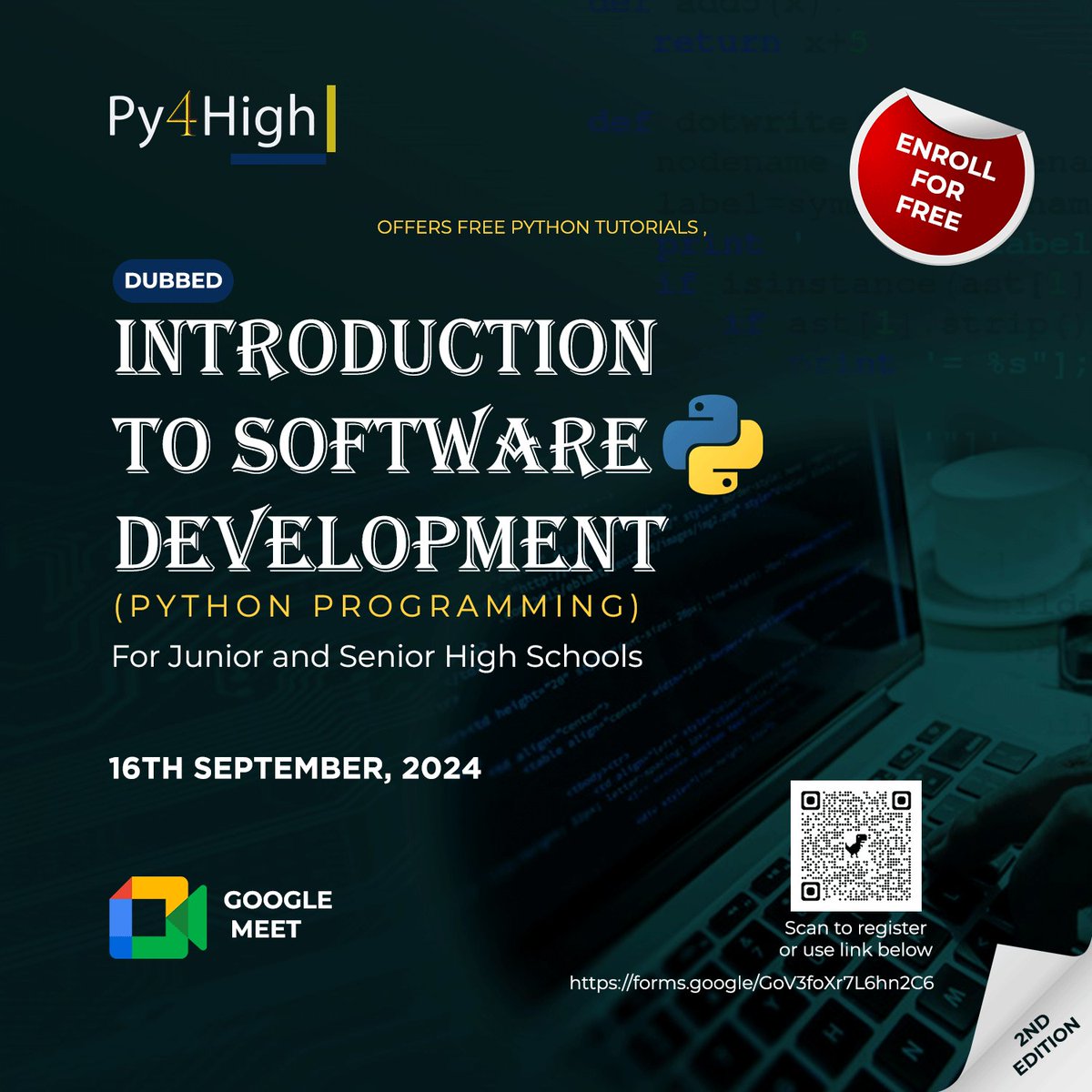 Amankelda's tweet photo. Where are the Jhs and Shs students amongst us!!! 
Event Details:
- *Date: 16th September, 2024* 📅
- *Location: Virtual* 🌍💻
- *Platform: Google Meet (registration link provided)💻*
 [Registration Link]( https://t.co/A0rlPAhSEn ) https://t.co/fWTNdisfFH