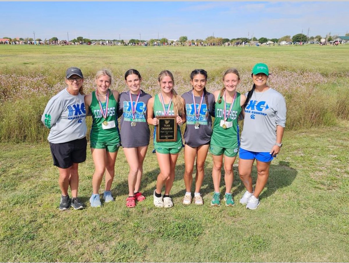 StellKristal's tweet photo. LCU Chap XC invite. Compass girls are the overall team champions and Brynli got 10th place! https://t.co/YOJH2KB9vV