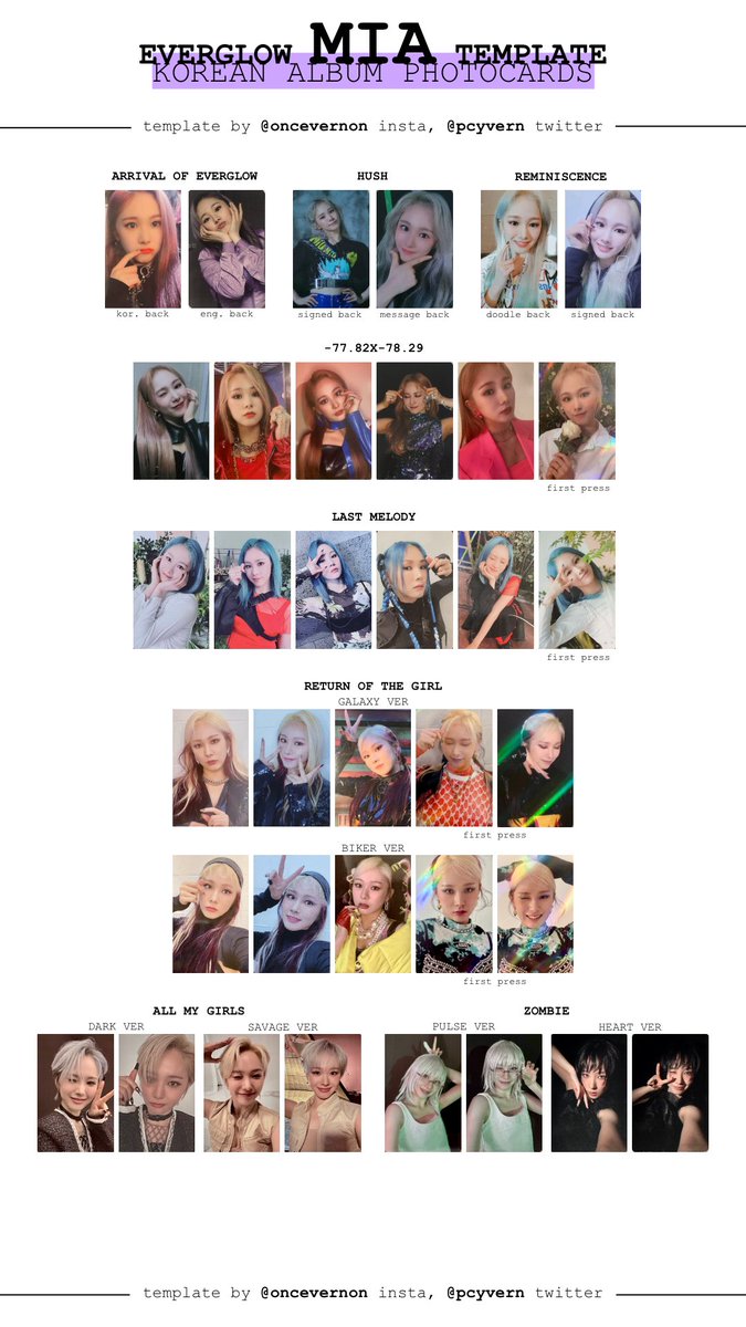 sorry this took me so long!!) everglow korean album photocard