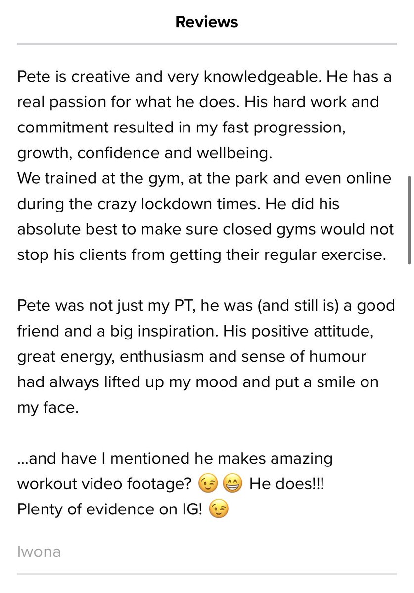petewebfitness's tweet photo. Don’t just take MY word for it…
#pt #personaltrainer #gym #fitness #bettergyms #londonpt #london #greenwich #ypt #yourpersonaltraining #onlinetrainer #onetoonetrainerlondon @yourptuk @thegreenwichcentre thanks for the review Iwona https://t.co/sxe0vFkHoD