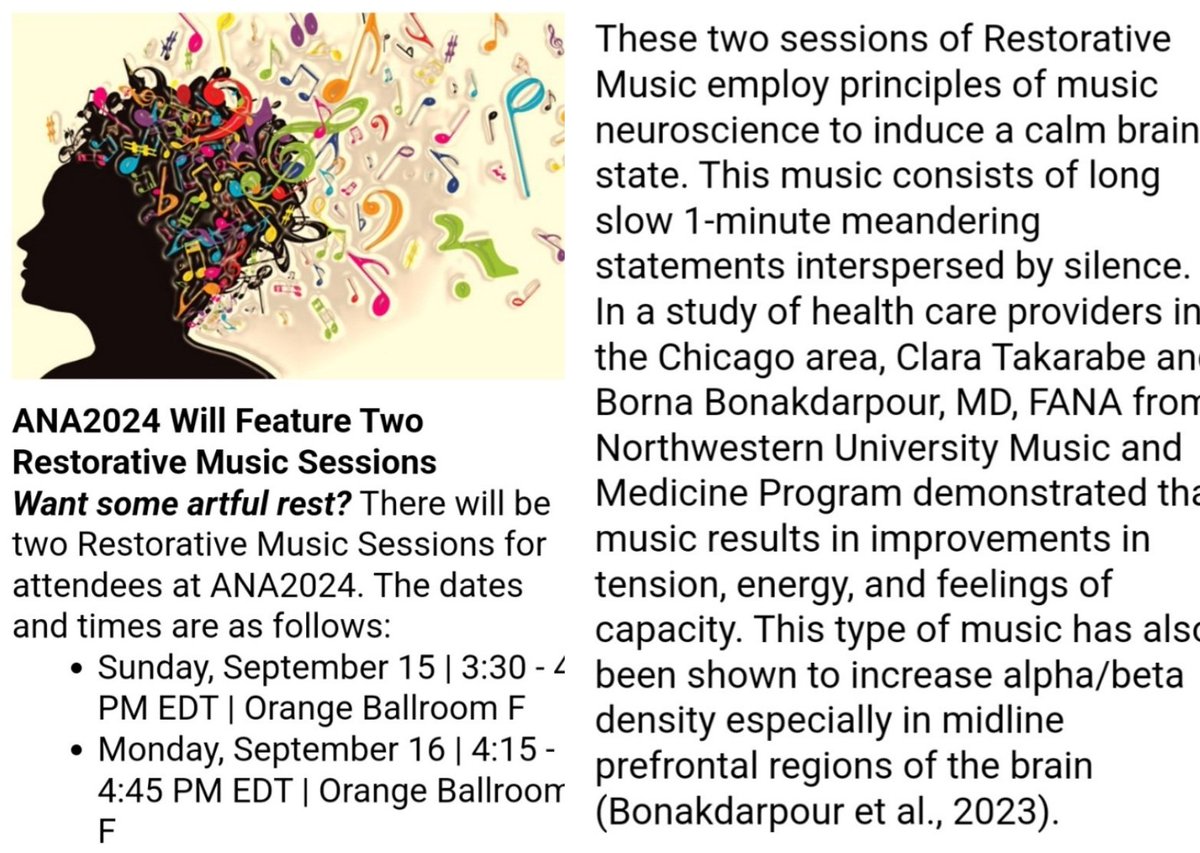 Borna Bonakdarpour (@bbonakda) on Twitter photo For the first time at the <a href="/TheNewANA1/">American Neurological Association</a> annual meeting we are introducing the #RestorativeMusic in two sessions. Join us to experiment it if you are in Orlando. Sunday at 3:30pm and Monday at 4:15pm.
#AAN2024
<a href="/NMuseMed21/">Northwestern Music and Medicine Program</a>
<a href="/NMNeurology/">NM Neurology</a>
<a href="/NMNeurons/">Northwestern Neurology Residency</a>
<a href="/mesu/">女(裏)</a> For the first time at the <a href="/TheNewANA1/">American Neurological Association</a> annual meeting we are introducing the #RestorativeMusic in two sessions. Join us to experiment it if you are in Orlando. Sunday at 3:30pm and Monday at 4:15pm.
#AAN2024
<a href="/NMuseMed21/">Northwestern Music and Medicine Program</a>
<a href="/NMNeurology/">NM Neurology</a>
<a href="/NMNeurons/">Northwestern Neurology Residency</a>
<a href="/mesu/">女(裏)</a>