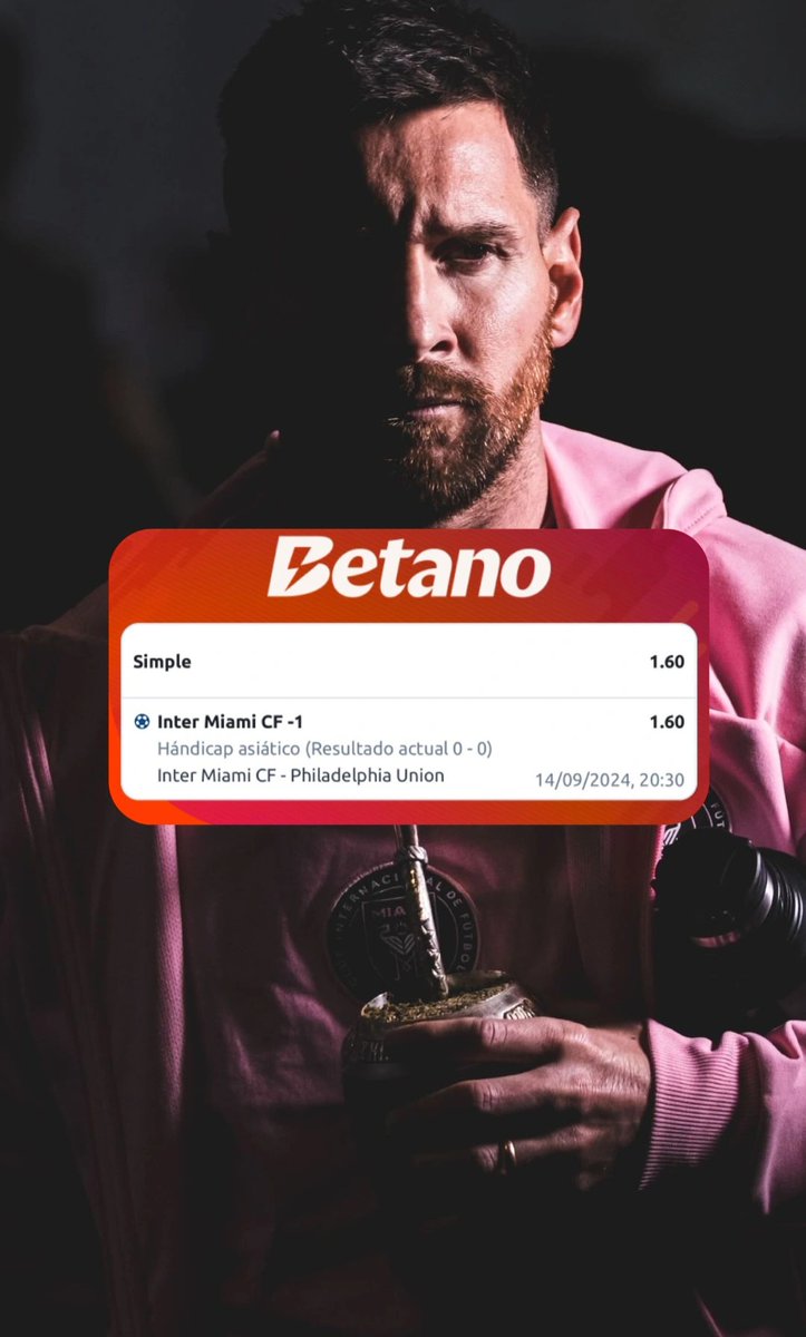 GildoTips's tweet image. 🩷🧉 ¡Vuelve el 10 y habemus apuesta!

𝗜𝗻𝘁𝗲𝗿 𝗠𝗶𝗮𝗺𝗶 - 𝗛𝗮𝗻𝗱𝗶𝗰𝗮𝗽 -𝟭.𝟬 | 1.60

Inter Miami, líder de la MLS, jugó 14 partidos de local esta temporada, ganando 9.

6 de esos 9, los ganó por una diferencia de 2 goles o más.

Apuesta realizada en @Betano_arg