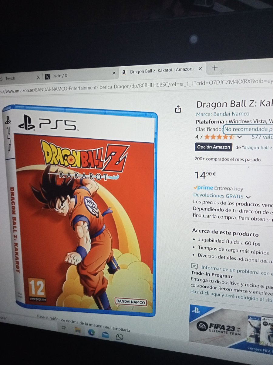 HyogaCtRetroYT's tweet photo. Dragón ball z kakarot 15 € físico ps5 , en la store 70€ , pero digital es mejor ..,..miau https://t.co/3Pyg9bqCOr