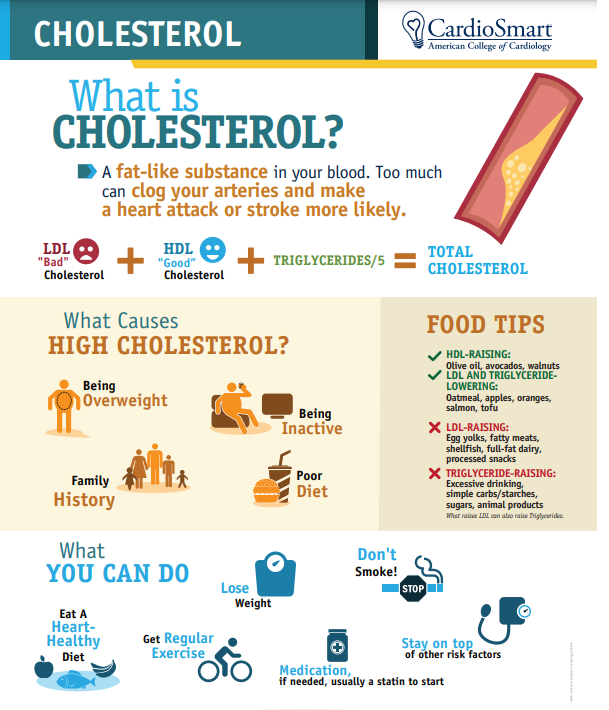 About 2 in 5 adults in the U.S. have high cholesterol.

Use ACC's #CardioSmart tools and resources to educate your patients on all aspects of cholesterol. bit.ly/3qgnrYs #CholesterolEducationMonth