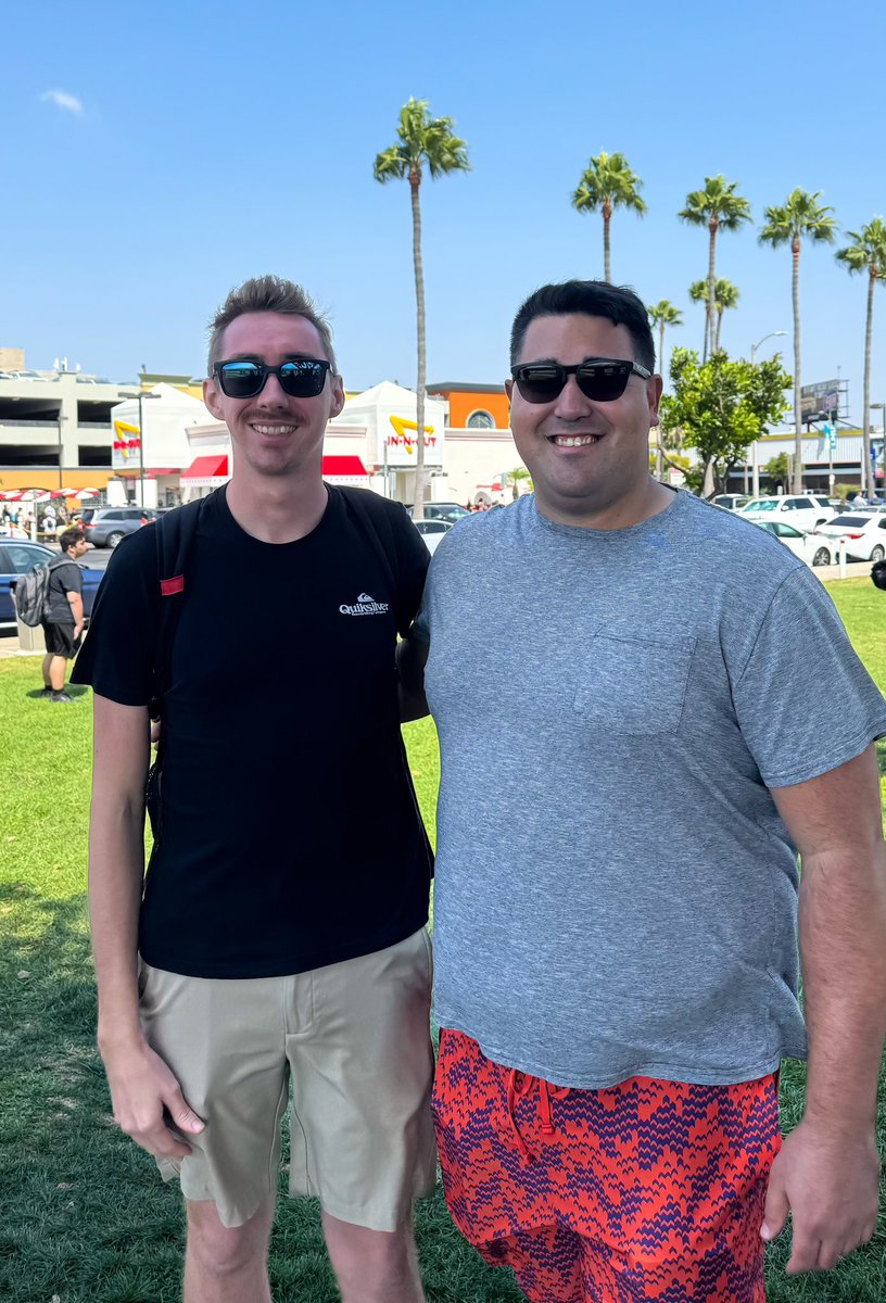 So glad I was able to see @flying_briann at <a href="/flyLAXairport/">LAX Airport</a> today! Long ago are the days of us flying together in Florida. Super proud of everything he continues to do in aviation. #dorkfest #spotlax2024 #avgeek