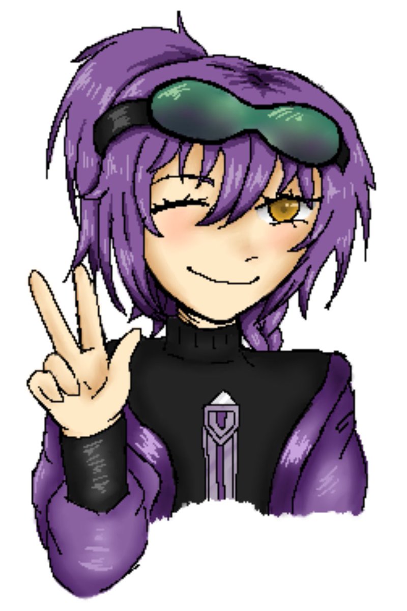 Super silly drawing I made today :D 
I absolutely adored the design of <a href="/QZekken/">ZekkenQ 💜⛷ Vtuber</a> ‘s character!