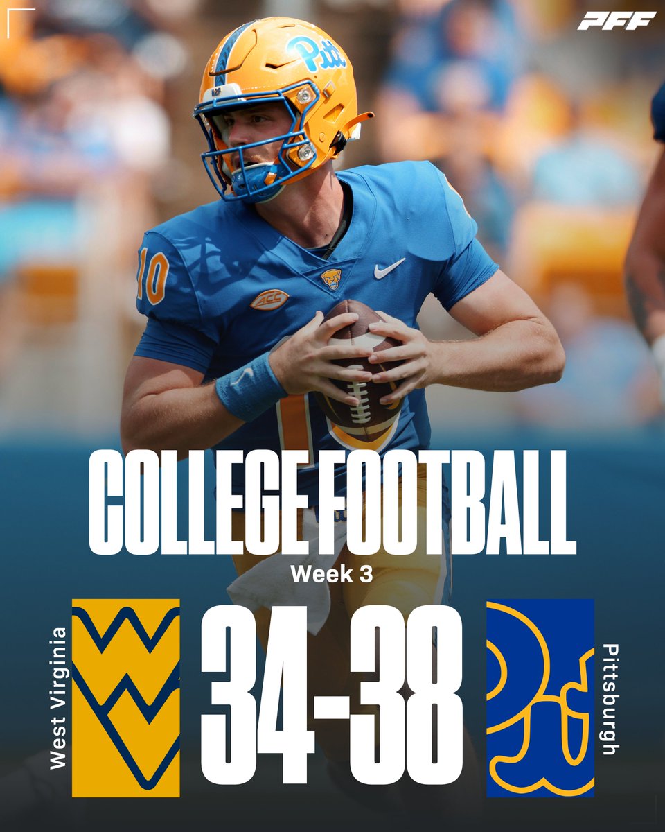 PFF_College's tweet image. Pitt Takes The Backyard Brawl🔥