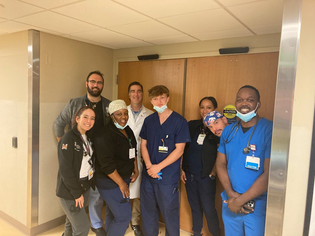 Say hello to the newest stroke superheroes at University of Maryland Medical Center Emergency department/ Comprehensive stroke center. This team is awesome. Door to tenecteplase in 23 mins.  Great job team.