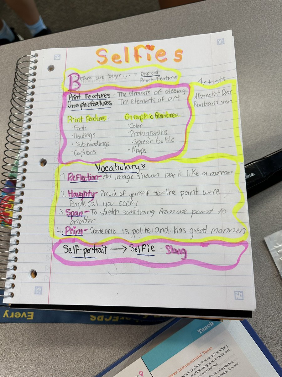 mrskaveney's tweet image. We’re working on purposeful preparation for reading in sixth grade. Students had the freedom to take notes any way that worked for them… here’s one example #watchusSOAR #fcpsela