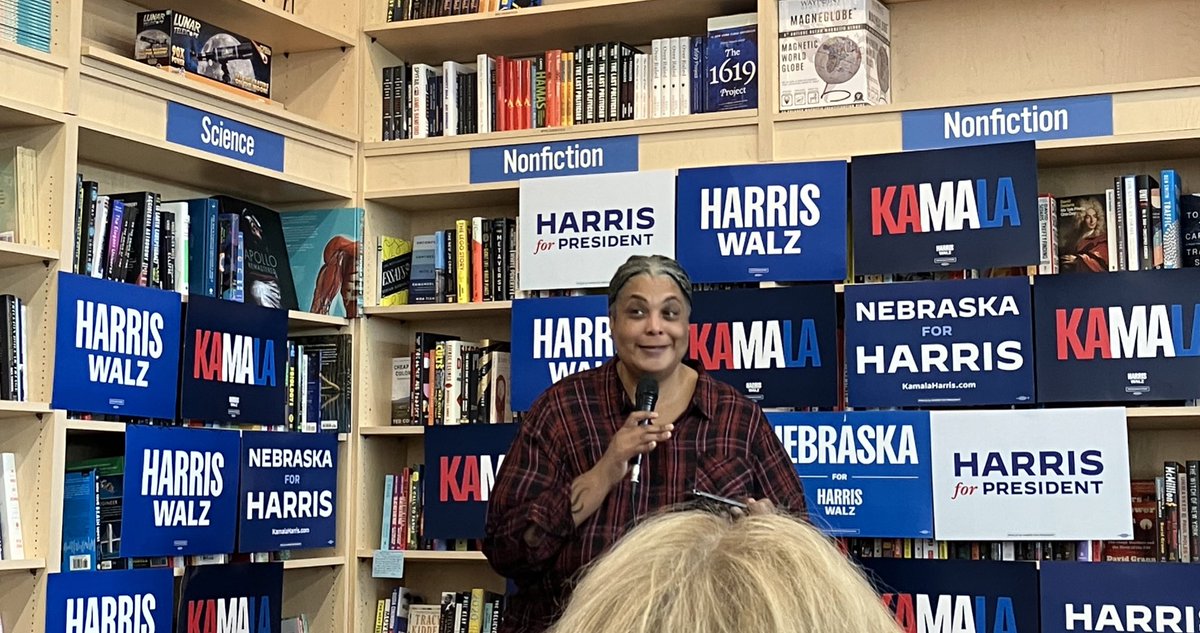 Exciting to see and meet Roxane Gay in Omaha today. Exciting things happening here in the blue dot.