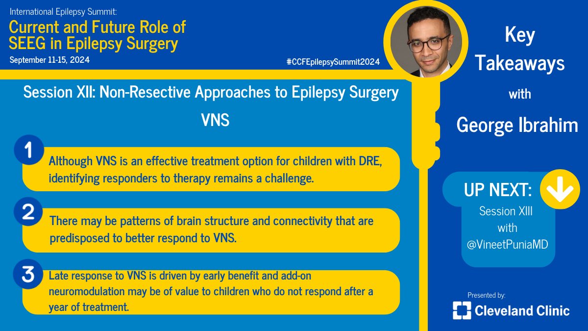 What a terrific session on non-resective approaches to #epilepsy surgery at #CCFEpilepsySummit2024.

This brings the day 4 of the summit to an end.

Below are the salient points from the talks of the pre-eminent experts in #neuromodulation.