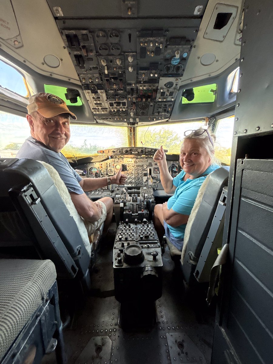 Boneyardsafari's tweet photo. We had a wonderful couple join us for our #handsontour today from Switzerland, they shared how they have preserved the legacy of B-17 crewman back home. #737 #wingwalker #p3orion #handsontour #tucson #visittucson #aviationsafari #aviationpreservation #boneyardsafari https://t.co/4sRq83r40w
