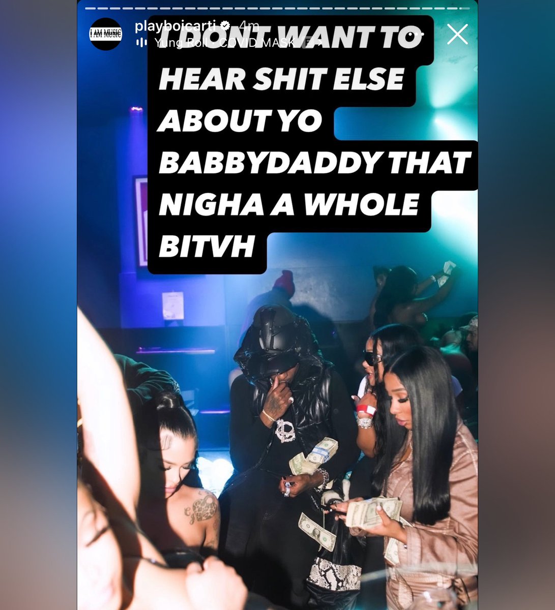 Kurrco's tweet photo. LUCKI & Playboi Carti trade more shots

"Bash Barti forever my heart. [...] But Mr evil vampire (Non Jesus Lover) is not my kind of guy."