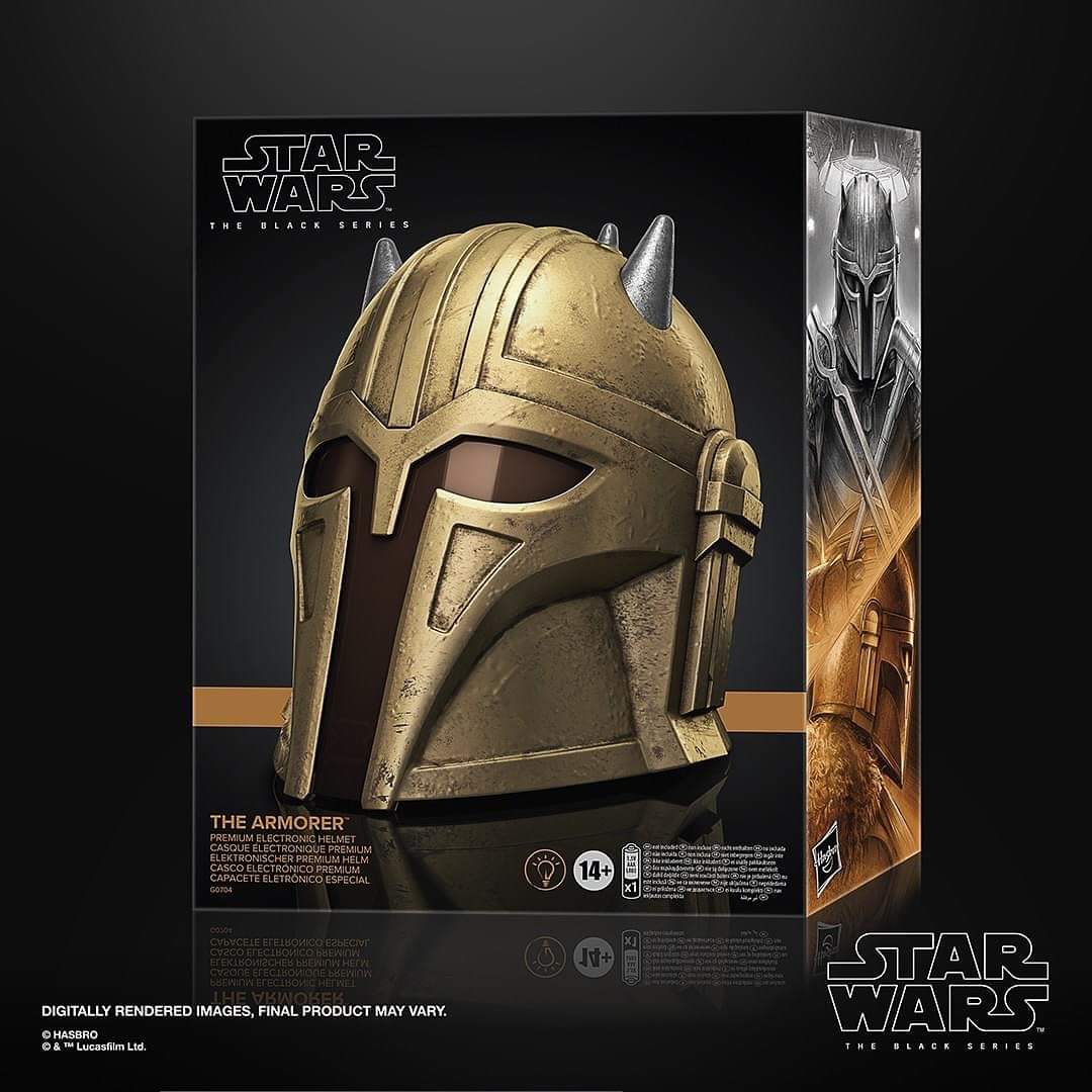 GamorreanSize's tweet image. Revelado en #HasbroPulseCon2024 el nuevo casco electrónico de Star Wars The Black Series The Armorer. Como lo vimos en Star Wars: The Mandalorian.Disponibles para pre-ordenar en Hasbro Pulse apartir del 13 de septiembre.