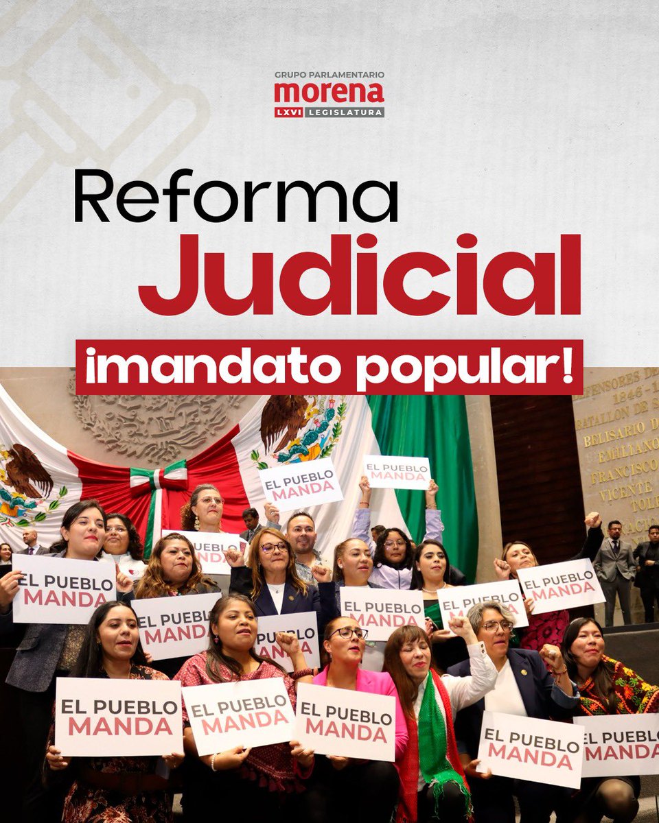 DiputadosMorena's tweet image. ¡Seguiremos cumpliendo el mandato popular! No les vamos a fallar. 

#reformajudicial #reformapoderjudicial #poderjudicial