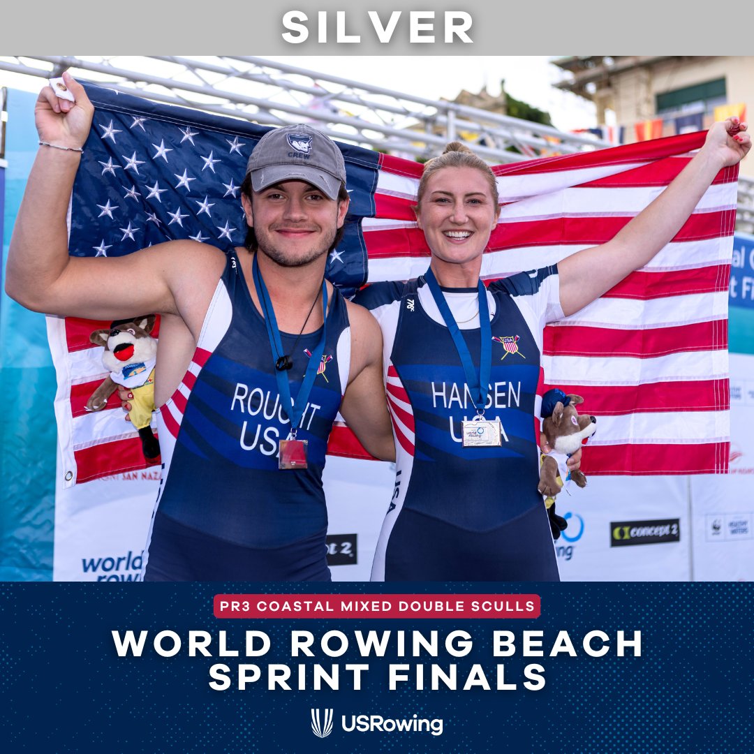 usrowing's tweet image. #WRBeachSprints Day 2️⃣‼️

Two-time Olympian Dani Hansen won silver to became @TeamUSA’s most decorated Paralympic rower in history, and Annelise Hahl won gold in the U19 women's solo.

📰: bit.ly/4d91gcO
📷: @row2k