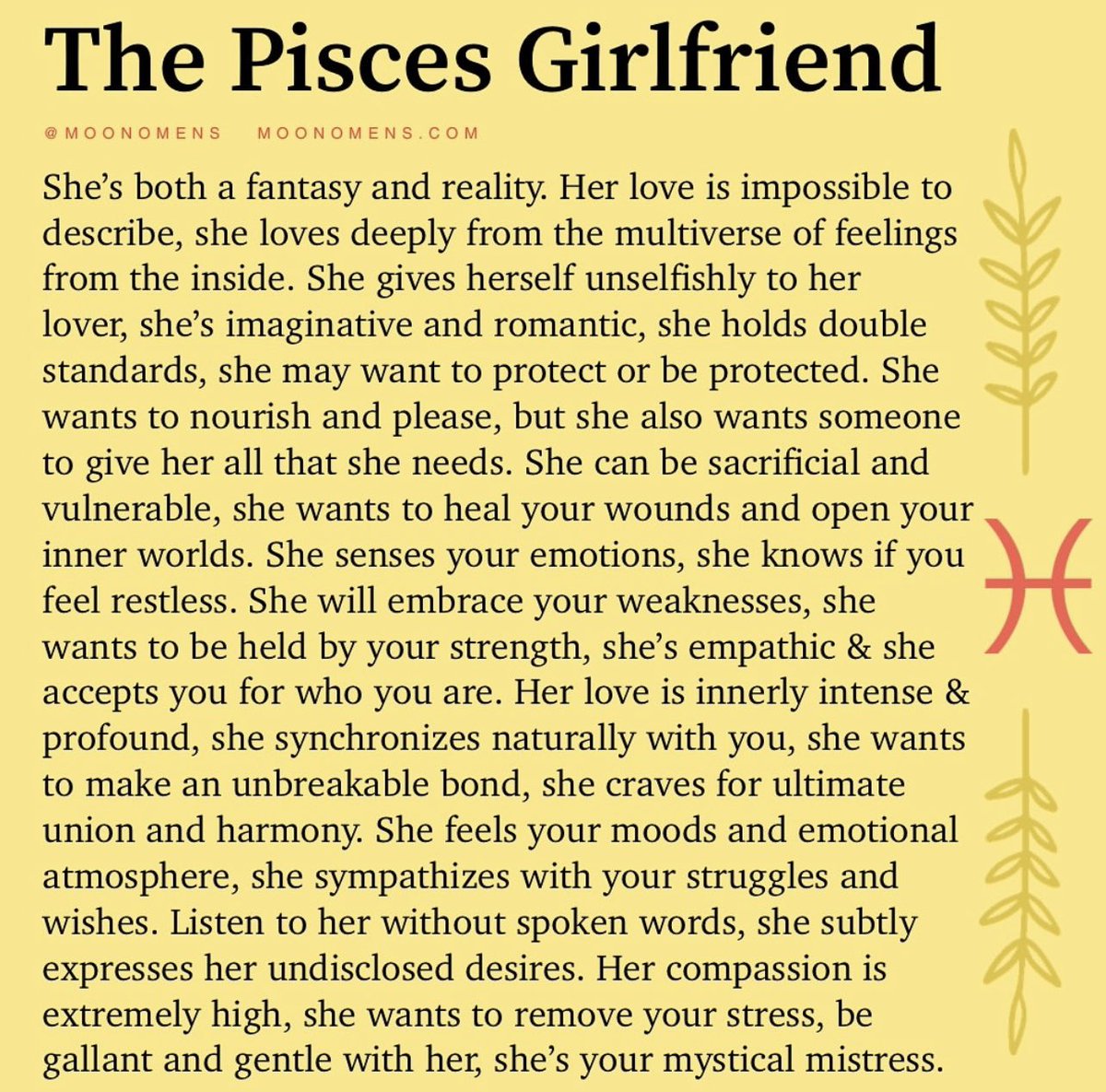 The Pisces Girlfriend 💛